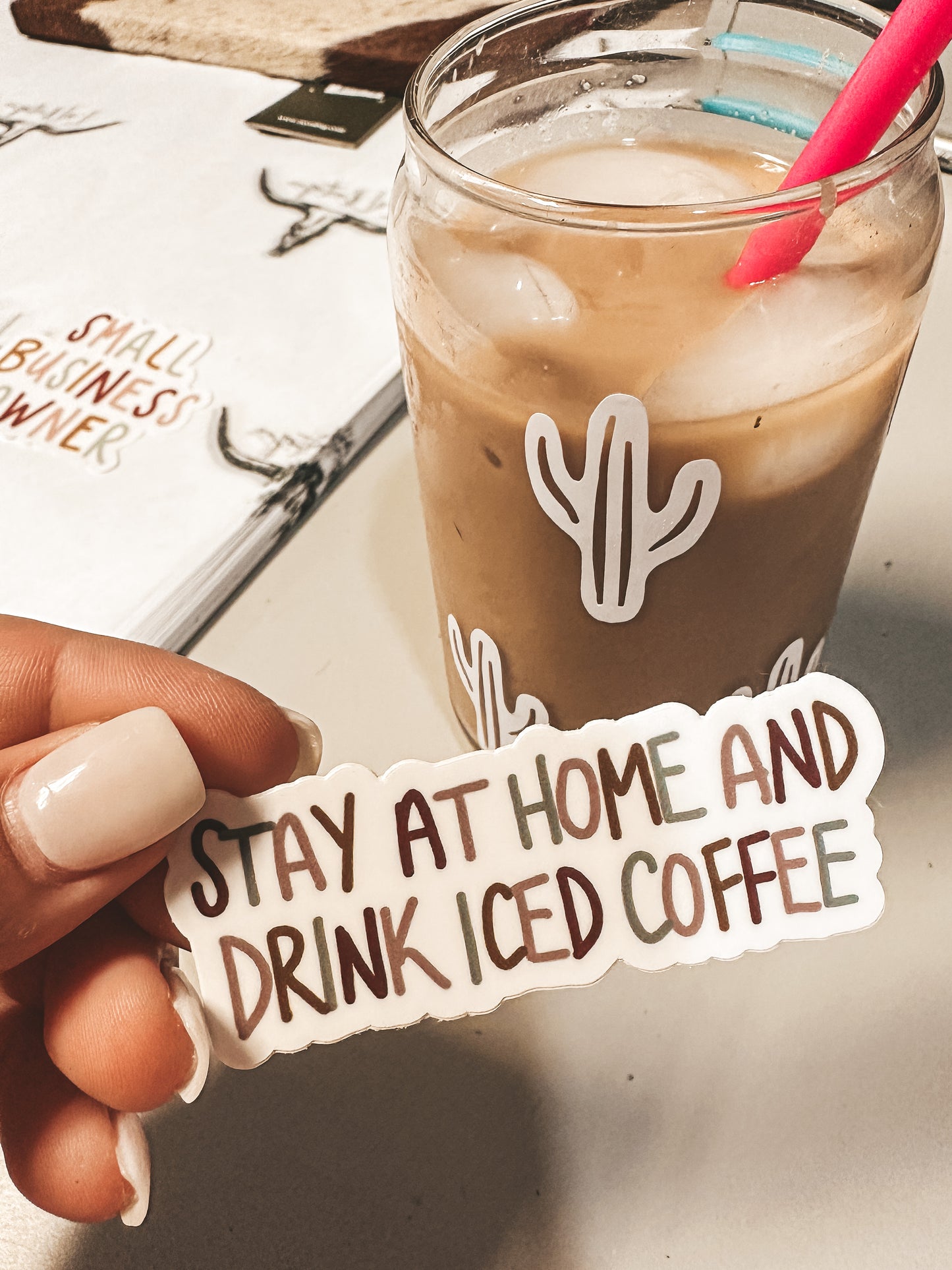 Drink Iced Coffee Sticker