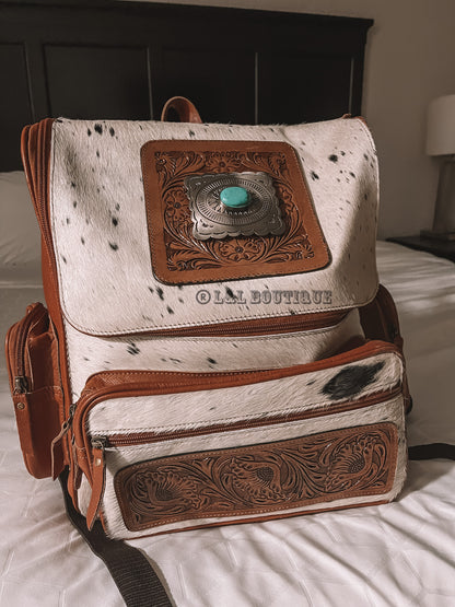 Tooling Turquoise Backpack Brown