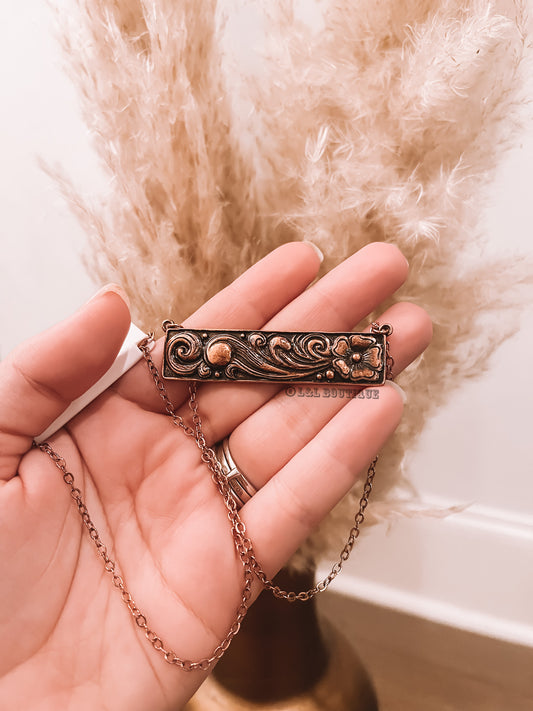 Western Copper Floral Necklace
