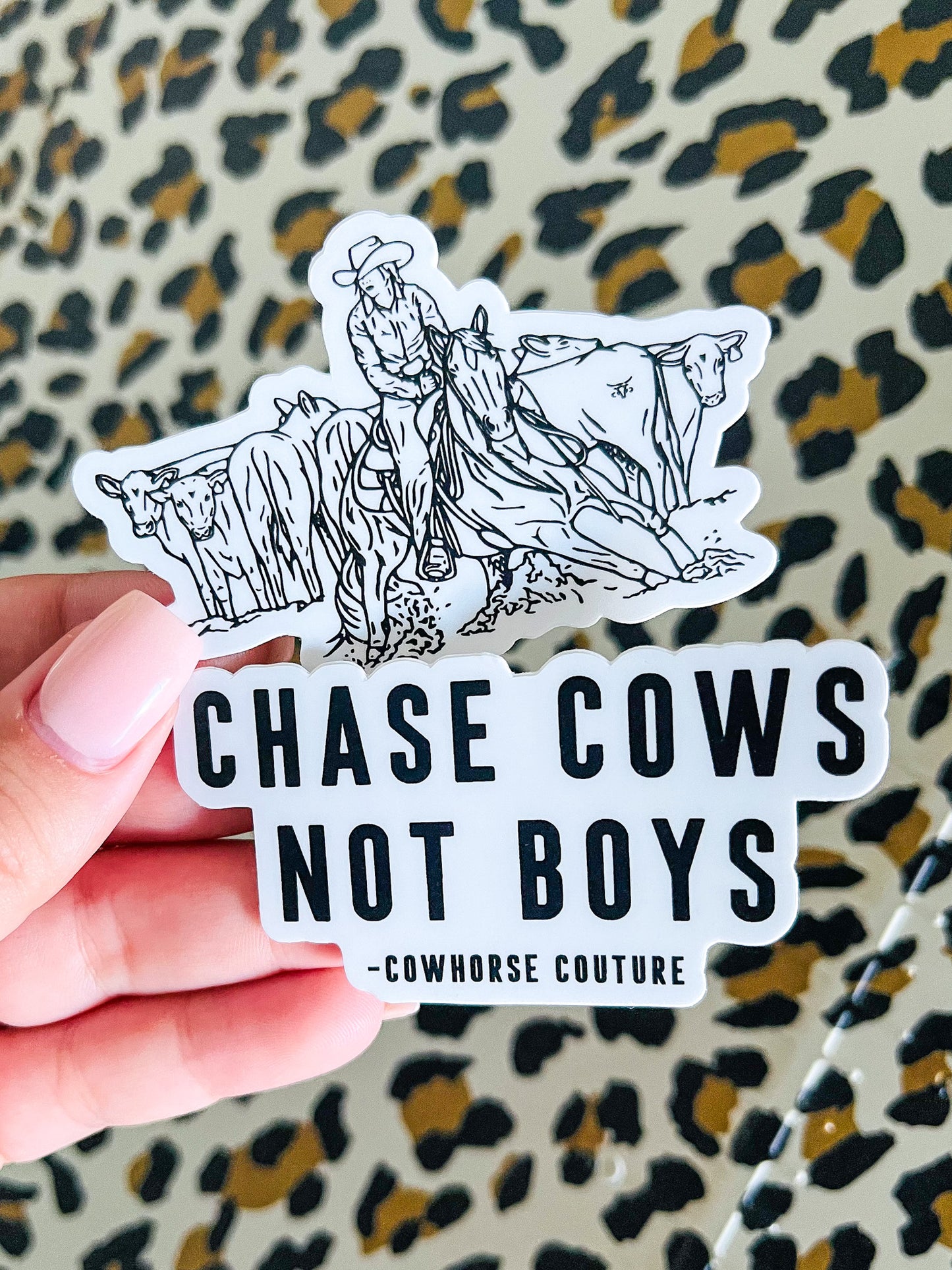 Chase Cows Not Boys Stickers (Pack of 2)