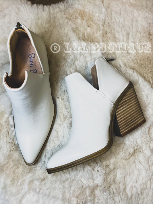 White & Brown Booties