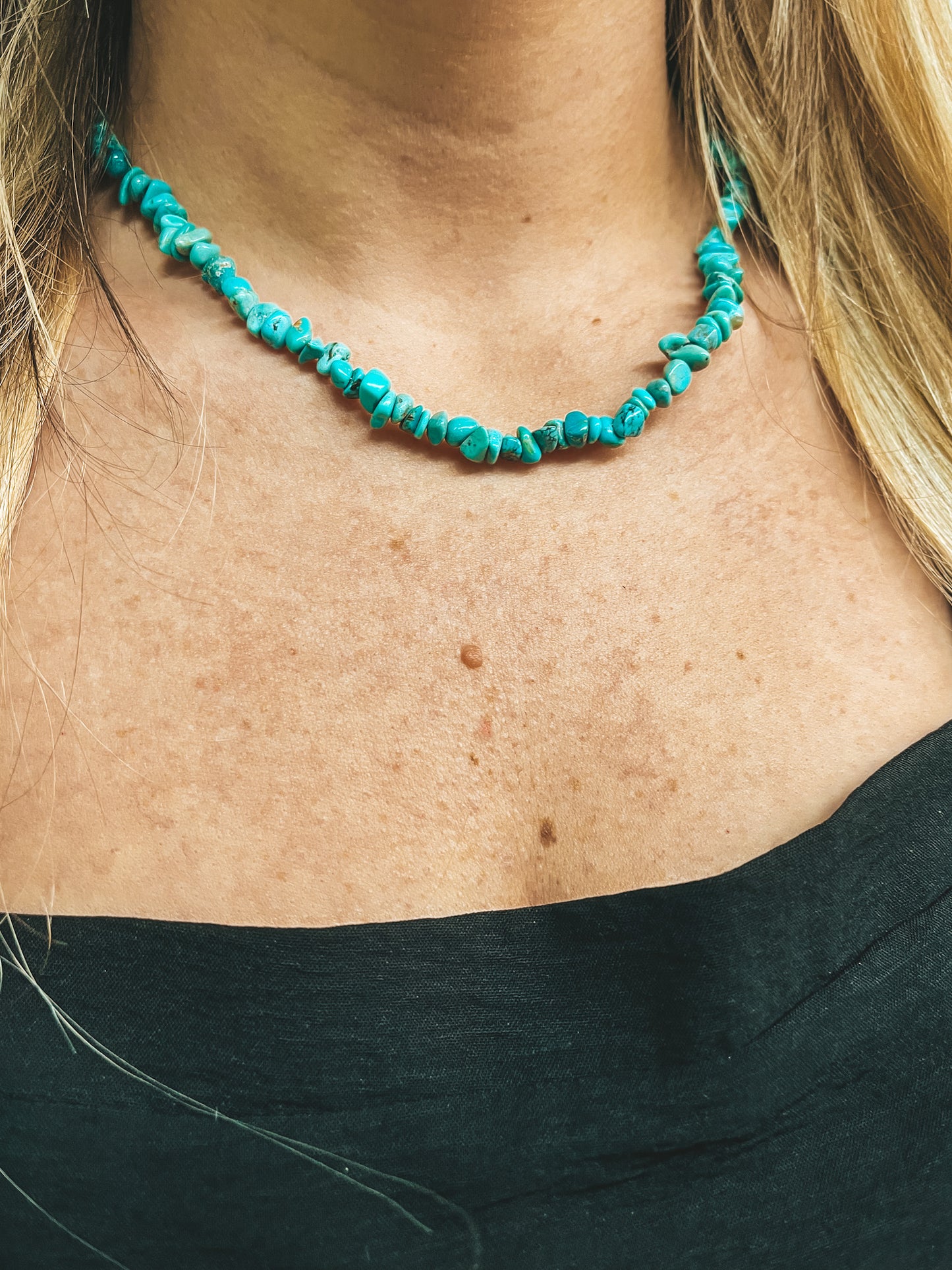 Authentic Turquoise Chip Necklace