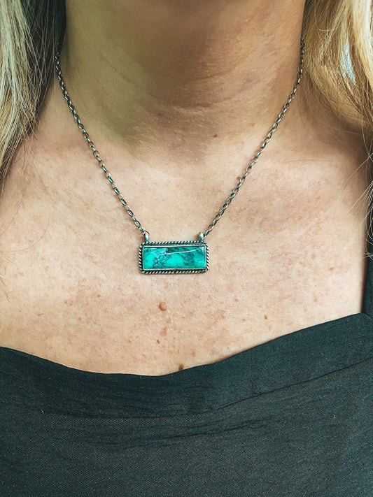 Authentic Turquoise Bar Necklace