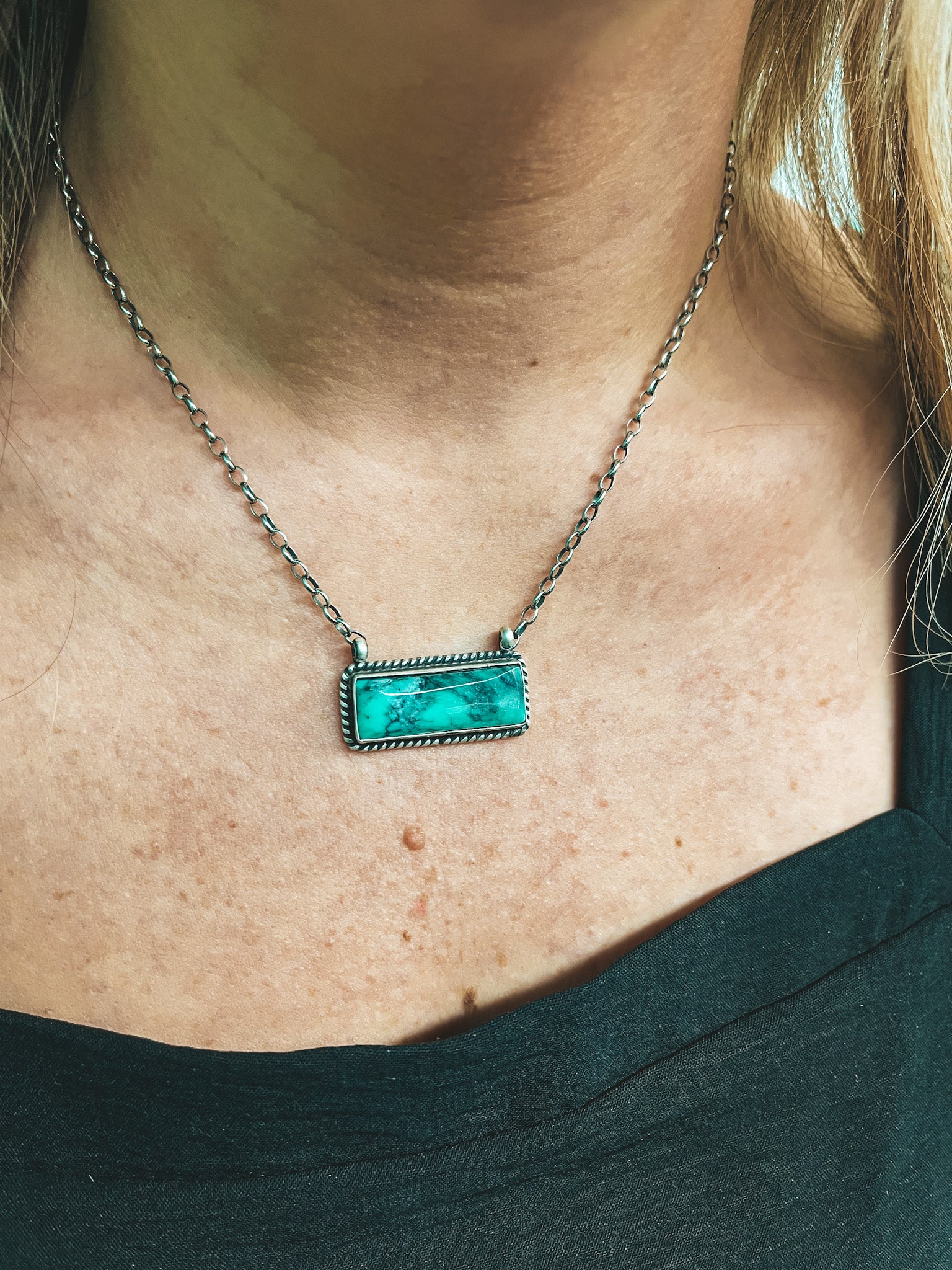 Turquoise bar necklace 2025 pura vida