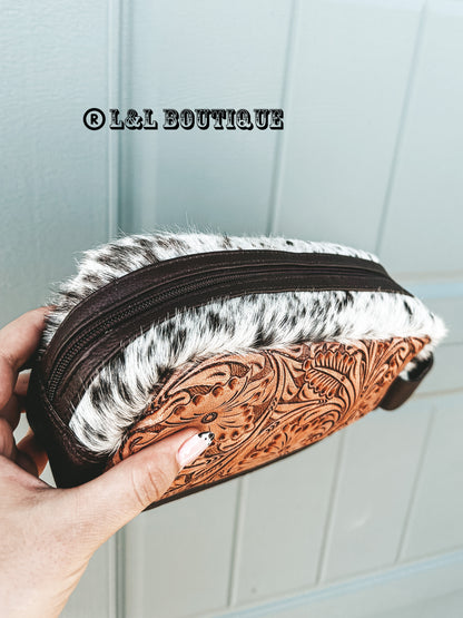 Tooled Leather Men’s Toiletry Bag