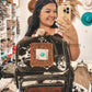 Turquoise Tooling Cowhide Backpack