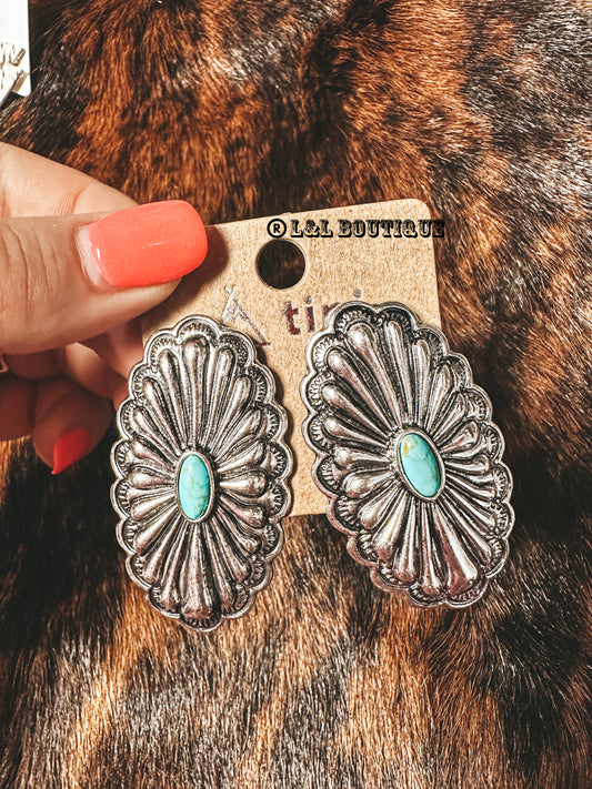 In My Element Concho Clip On Earrings