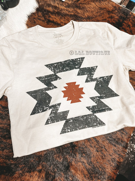 Sand Rusty Aztec Tshirt